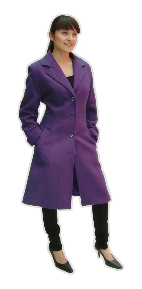 AB01E Abrigo para Dama Morado Largo Rescto MEHR licht