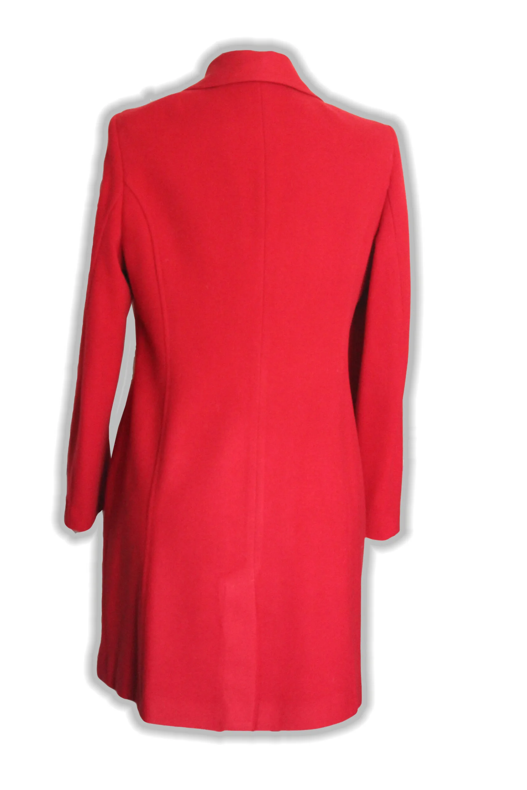 Abrigo Recto Largo para Mujer AB11 5 Abrigo Recto Largo para Dama Rojo AB11