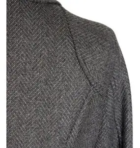 AB33 Hombro Trasero Abrigo Dama Cruzado Corto Gris Palma con Cinta MEHR licht