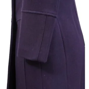 Inicio 23 AB35 Manga Abrigo para Dama Arriba de la Rodilla Cruzado Tipo Militar Morado MEHR licht