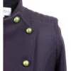 AB35 Hombro Abrigo para Dama Arriba de la Rodilla Cruzado Tipo Militar Morado MEHR licht