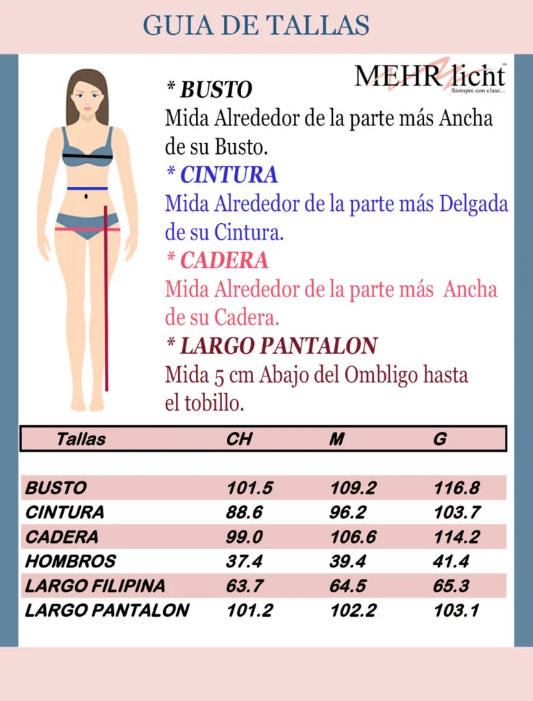 Uniformes Médicos para Dama FID04PA10 12 Uniformes Médicos Tabla de Medidas Scrub - uniformes odontológicos.